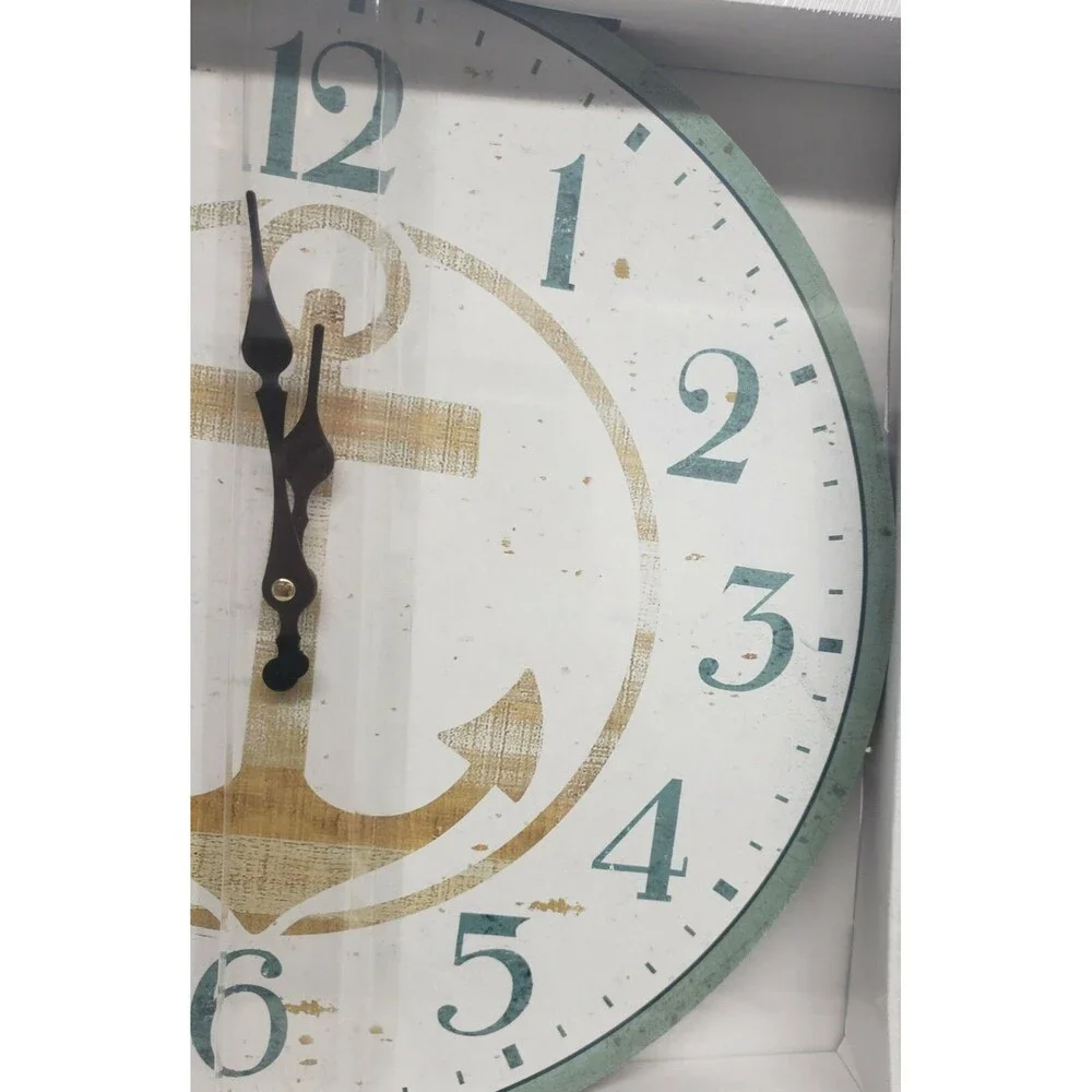 Round Wooden Kitchen Wall Decorative Clock, 12